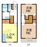 コーポ共栄 2LDKの間取り