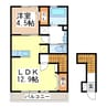 フィガレンス篠山 1LDKの間取り