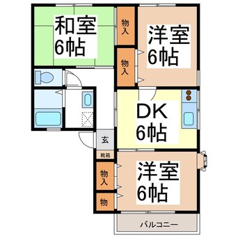 間取図 ハイカムール篠ノ井