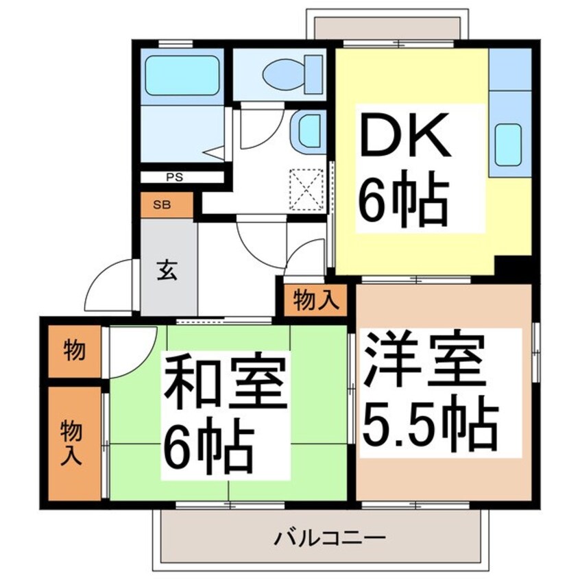 間取図 ベルハイツ市川