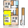 セジュール石原田Ｃ 2DKの間取り