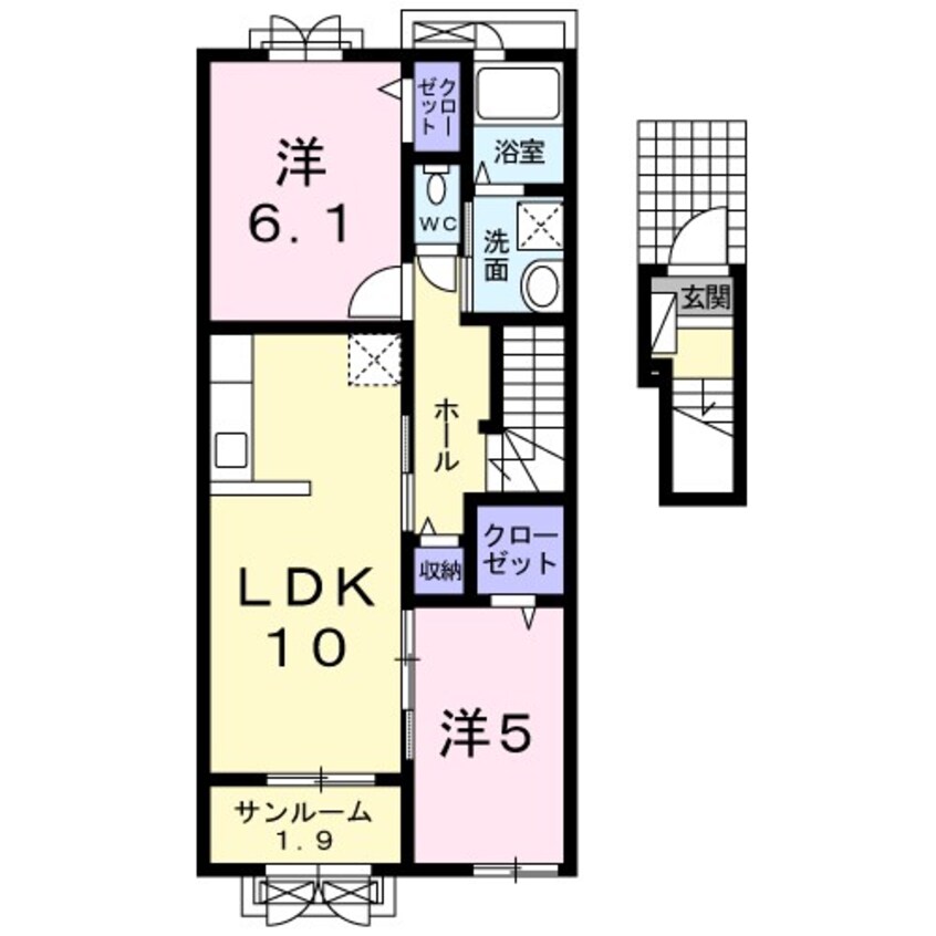 間取図 サンフィオーレ三本柳