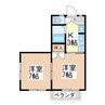 コーポアオキ 2Kの間取り