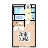 白樺 1Kの間取り