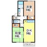 エル・プラド21Ａ棟 2DKの間取り