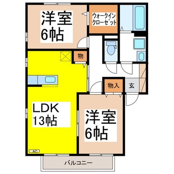 間取図 リビングタウン瀬原田IIＡ