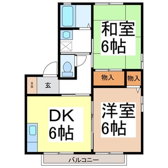 間取図 アベニューミキB棟