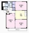 クレセール越野Ｂ 3DKの間取り