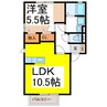 sarrysio・三本柳 1LDKの間取り