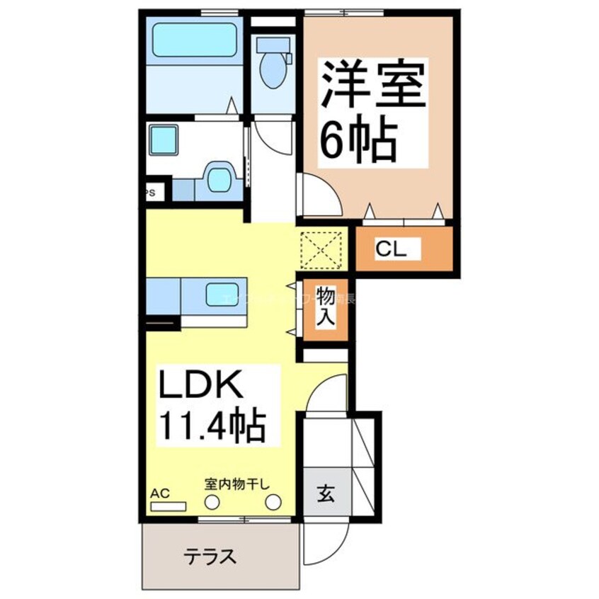 間取図 しなの鉄道しなの鉄道線/屋代高校前駅 徒歩3分 1階 築10年