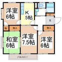 グリーンビレッジ川中島　Ｓ棟の間取図