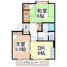 Ｍファースト Ｂ棟 2DKの間取り
