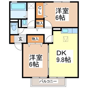 間取図 クレール山岸