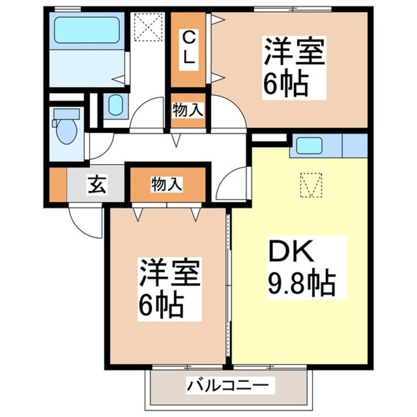 間取図 クレール山岸