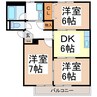 PARKSIDEリマティーＭ 3DKの間取り