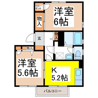 間取図 フォーレスセガミＡ