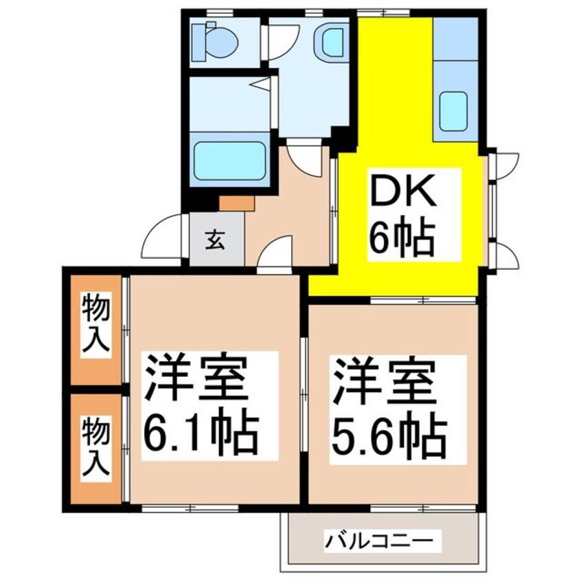 間取図 ベルメゾン徳間Ｂ