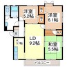 アプリコート 3LDKの間取り