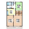 こまくさハイツ 3LDKの間取り