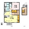 レセンテ 1LDKの間取り