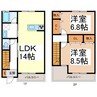セレンディピティ青木島Ａ棟 2LDKの間取り