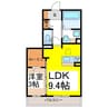 ティーバーン 1LDKの間取り