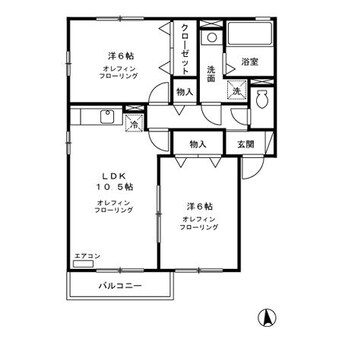 間取図 リビングタウン三本柳Ｂ