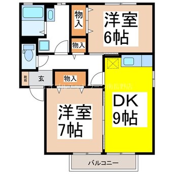 間取図 アプリコートくいせけ Ｂ