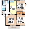 信濃の杜ハイムE 3Kの間取り