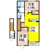 プリムローズB 2LDKの間取り