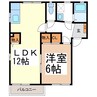 ディアスさかい 1LDKの間取り