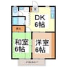 エンダイハイツ 2DKの間取り
