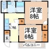 ケーズハウス 2Kの間取り