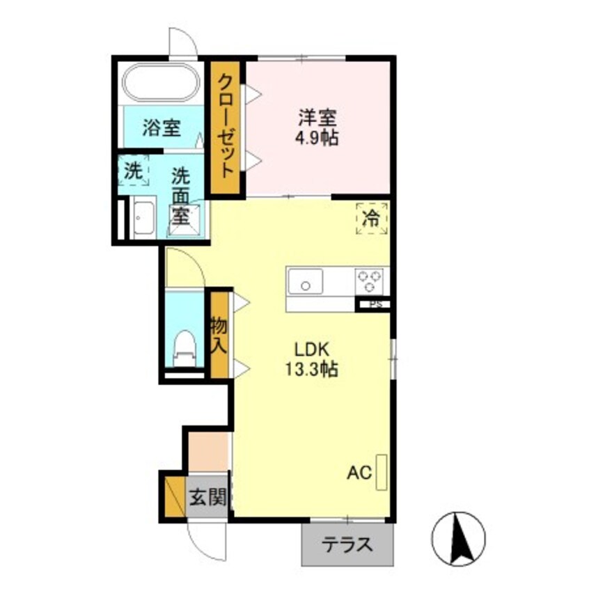 間取図 イリエール篠ノ井　Ｄ