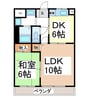 ミヤサンビル 2DKの間取り