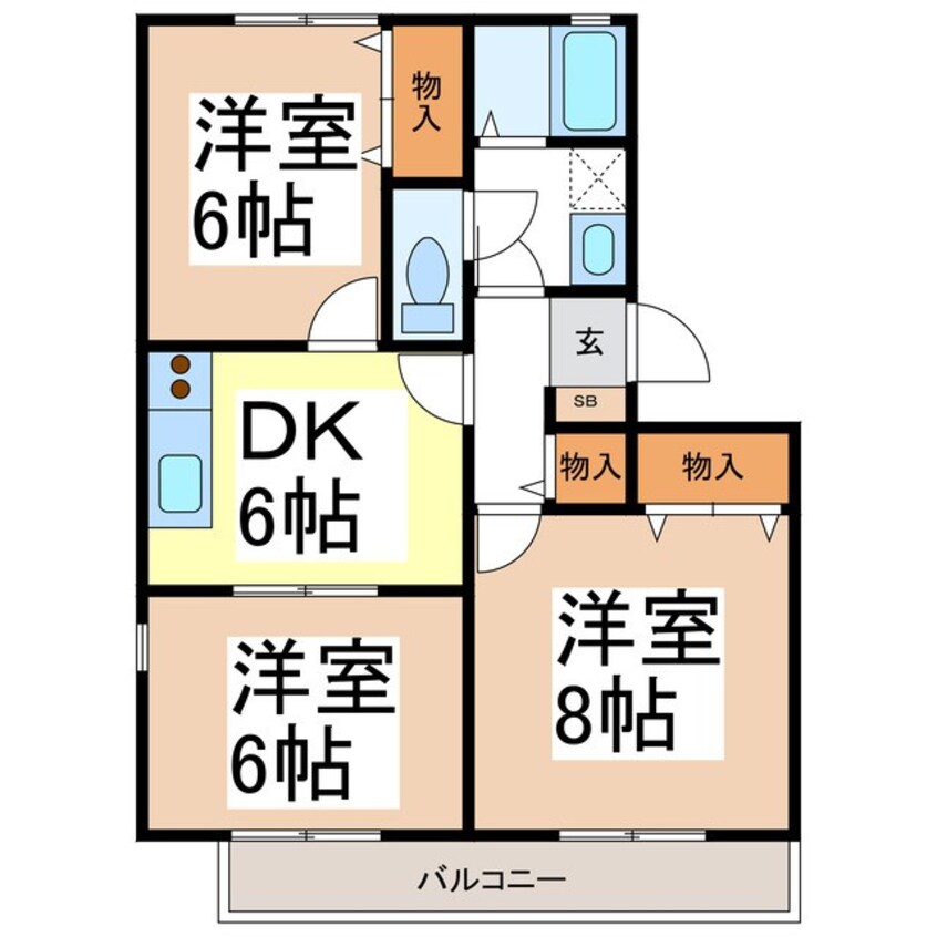 間取図 メゾン・ド・タハラD棟