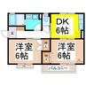 ビオレータ宮入Ａ 2DKの間取り