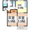 Maison des BOIS A 2DKの間取り