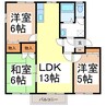 アベニューミキE棟 3LDKの間取り