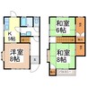 曲渕ハイツ 3DKの間取り