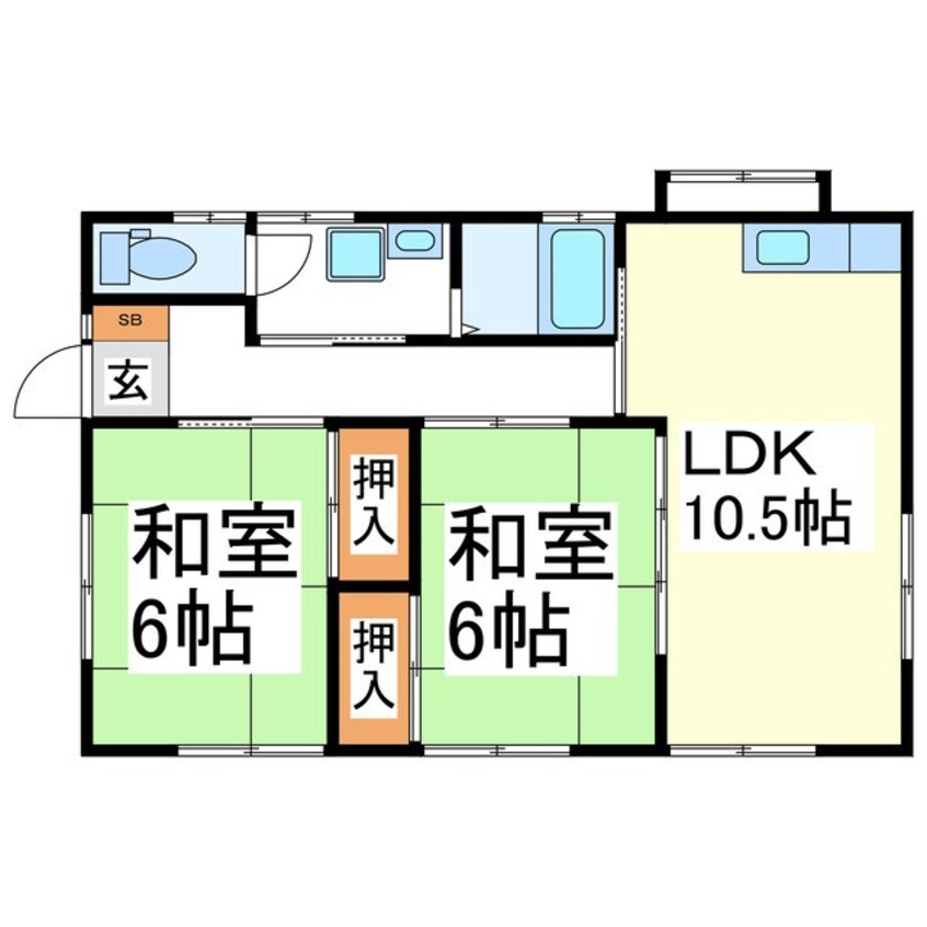 間取図 滝澤ニュータウンB棟