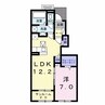ガーデンプレイス伊勢社 1LDKの間取り