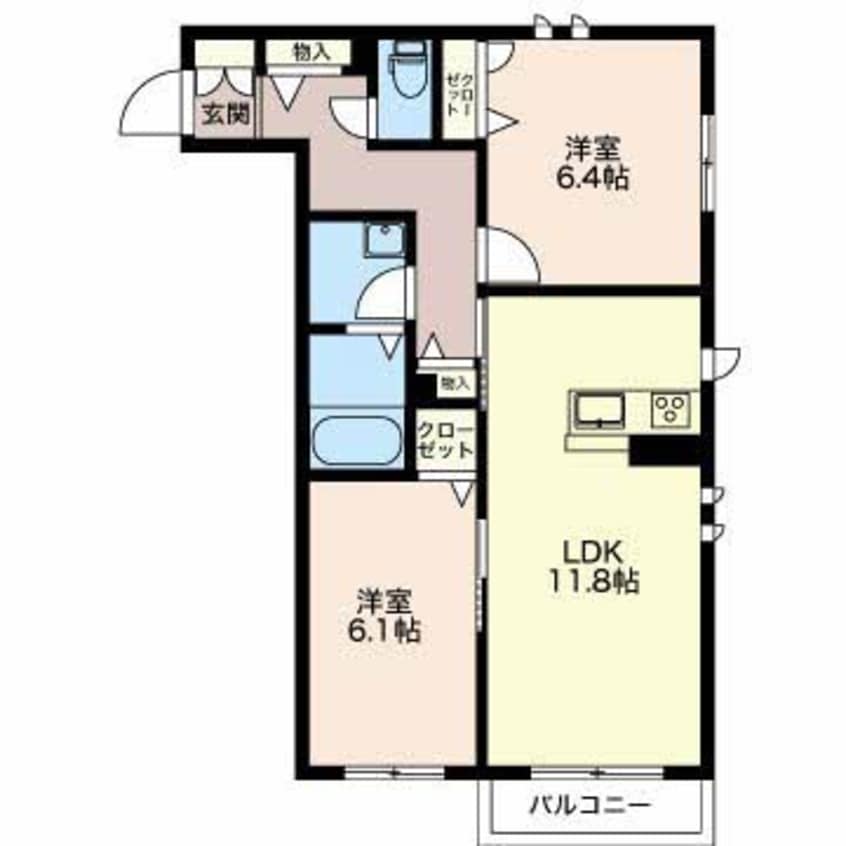 間取図 シャーメゾンカラマ