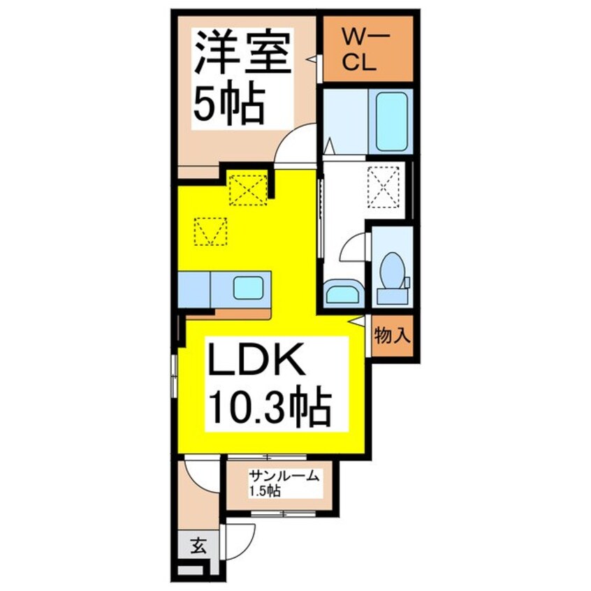間取図 ブルージュK
