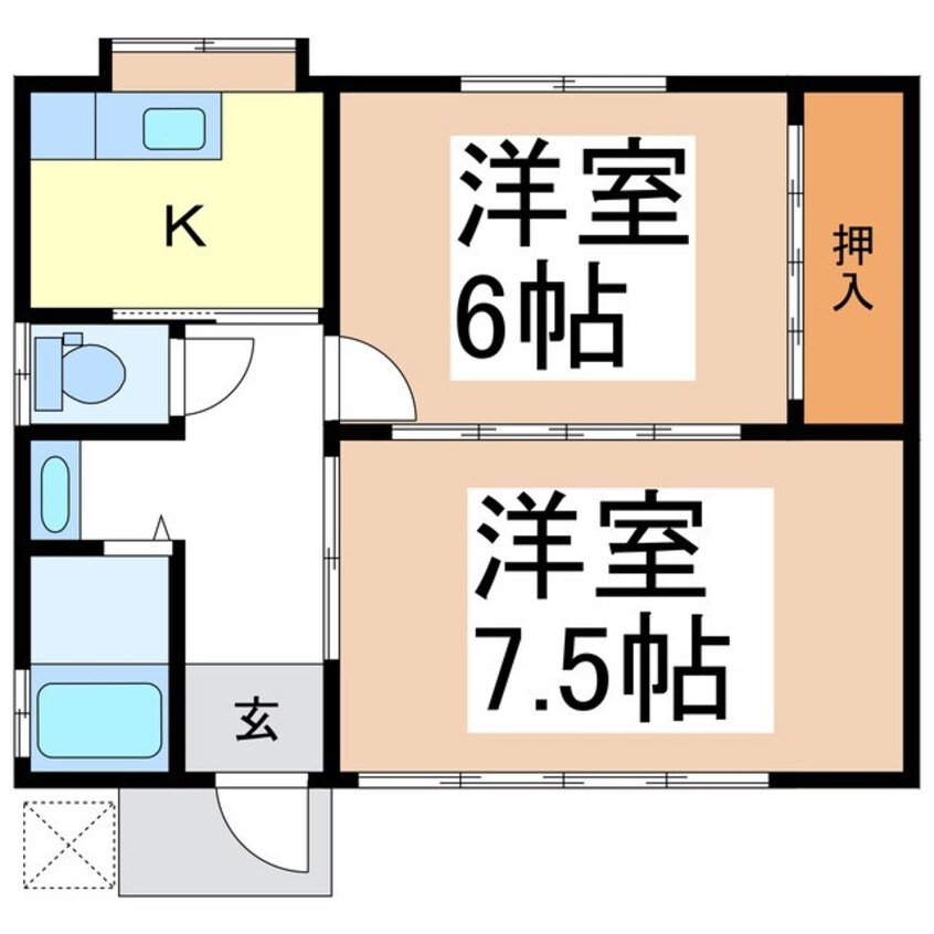 間取図 グリーンフラッツ6号