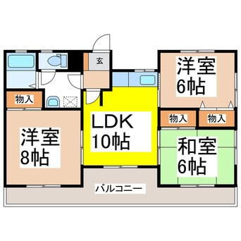 間取図 アシスト長野マンション5-II