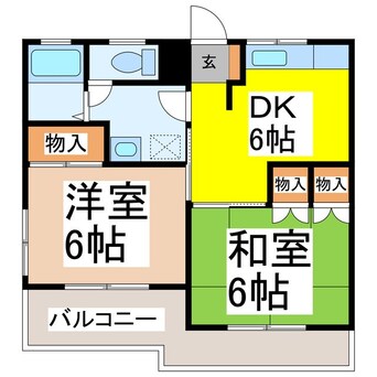 間取図 アシスト長野マンション5-II