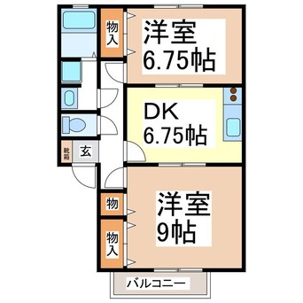 間取図 ハイカムール篠ノ井