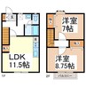 メーゾンブリック 2LDKの間取り