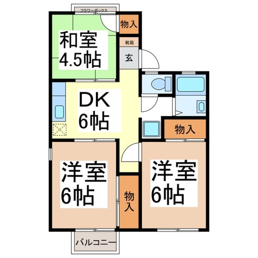 間取図 メゾン青木島　西館